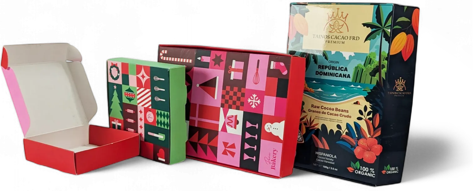 Cajas plegadizas con troqueles variados para diferentes productos